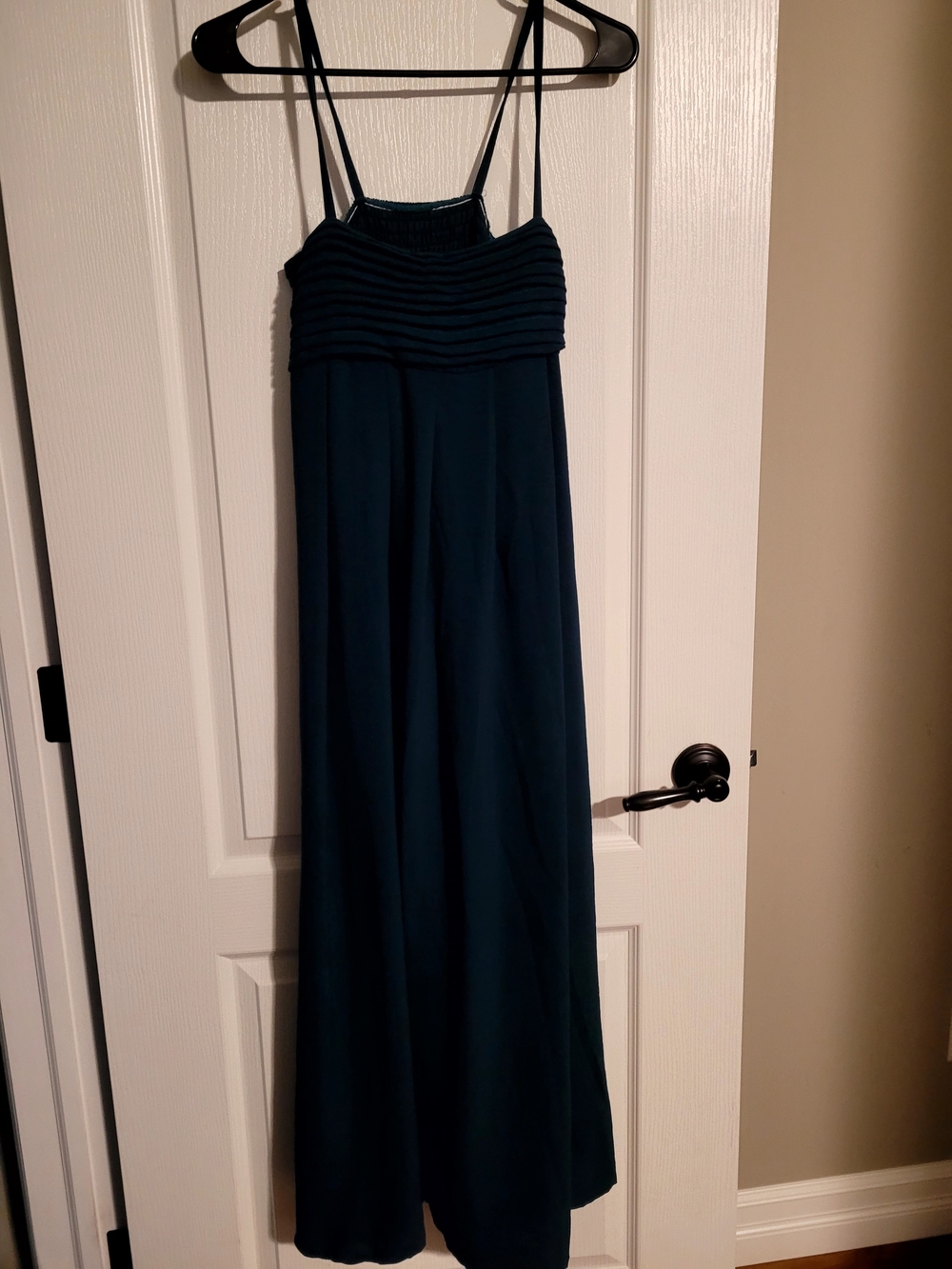 Spaghetti Strap Maxi Dress in Deep Teal